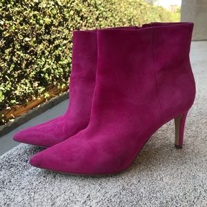 Sam Edelman Hot Pink Suede Booties
